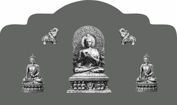 Cabecero de cama en vinilo de budas