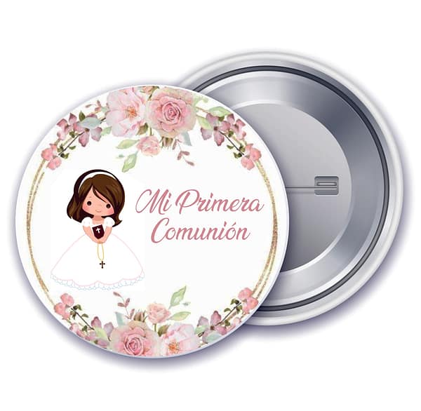 Chapa mi primera comunión niña