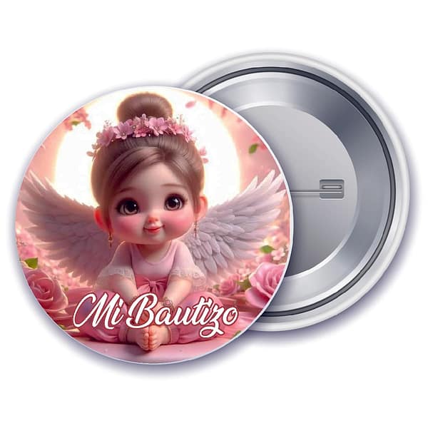 Chapa bautizo Ángel moño