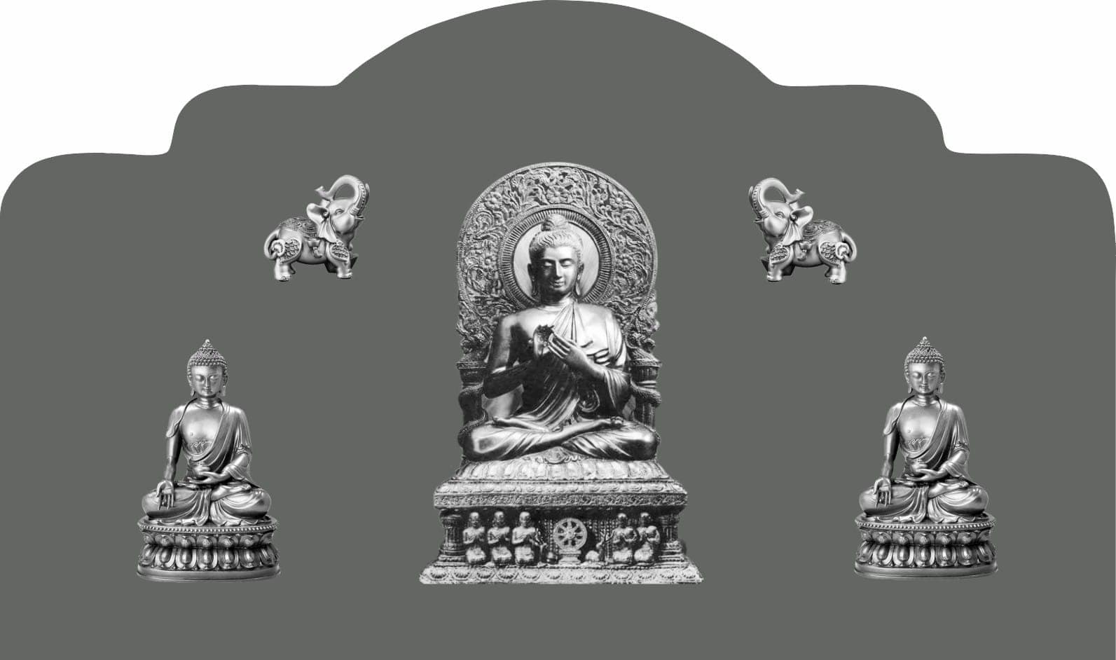 Cabecero de cama en vinilo de budas0 (0)