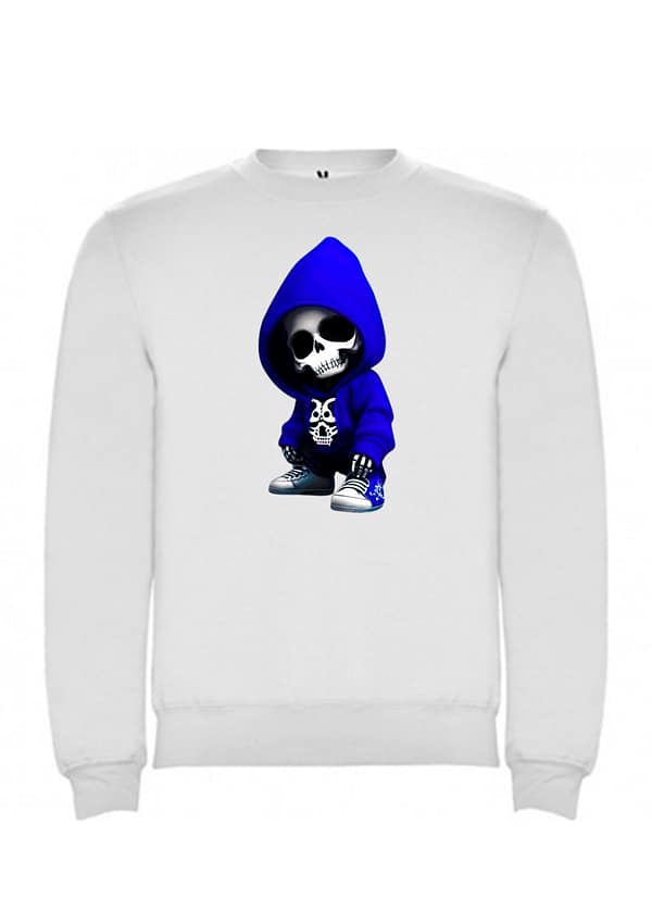 Sudadera calavera azul