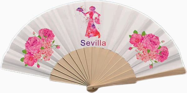 Abanico gitana con flores